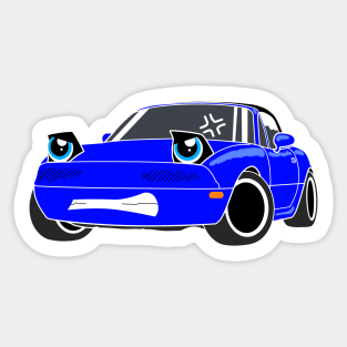 Frustrated Mazda Miata Manga Sticker